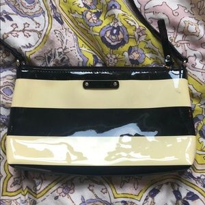 Kate Spade Black and White Striped Purse